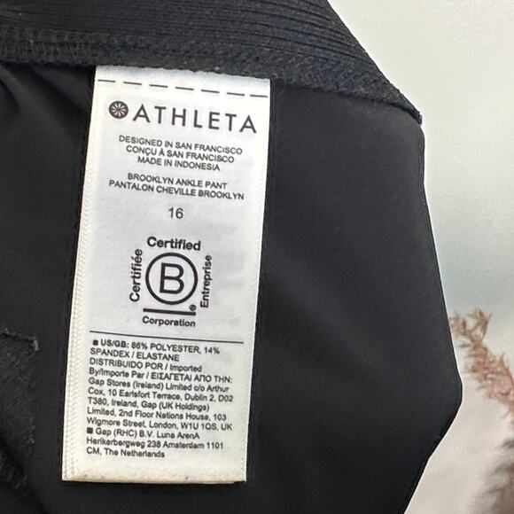 ATHLETA Brooklyn Ankle Pants Black Sz 16 {G39} - Picture 5 of 5